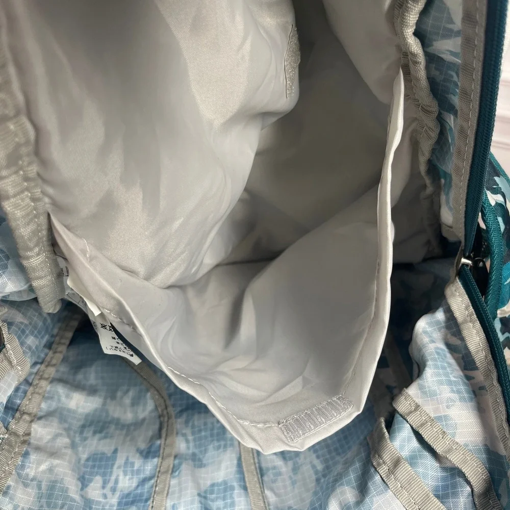 Eddie Bauer Stowaway 30L Backpack Teal Blue Camo Packable Lightweight
